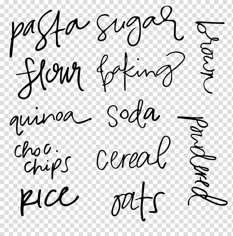 Label Pantry Handwriting Printing Text, hand lettered transparent background PNG clipart