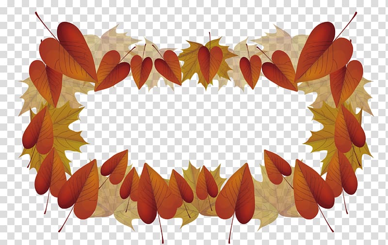 Leaf Deciduous, Red leaf border transparent background PNG clipart