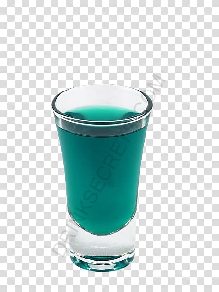 Blue Hawaii Highball glass Turquoise, glass transparent background PNG clipart