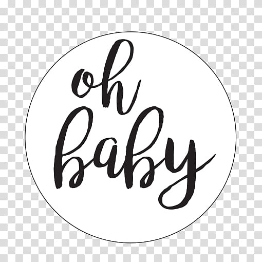 Baby shower Infant Black and white Gift, oh baby transparent background PNG clipart