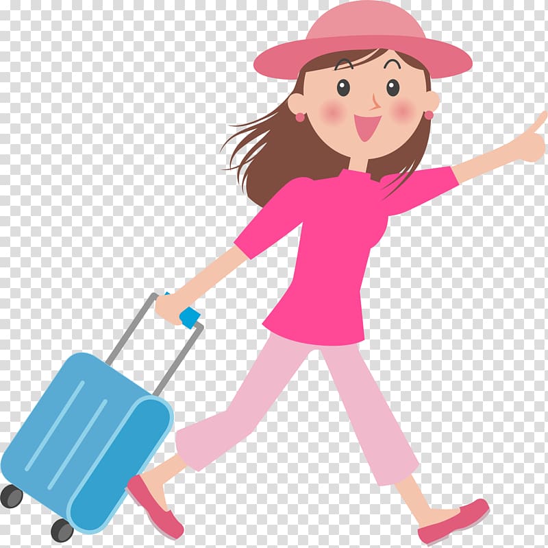 Travel Eikaiwa school , Pull Luggage transparent background PNG clipart