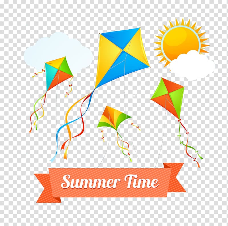 , Hand-painted summer time transparent background PNG clipart