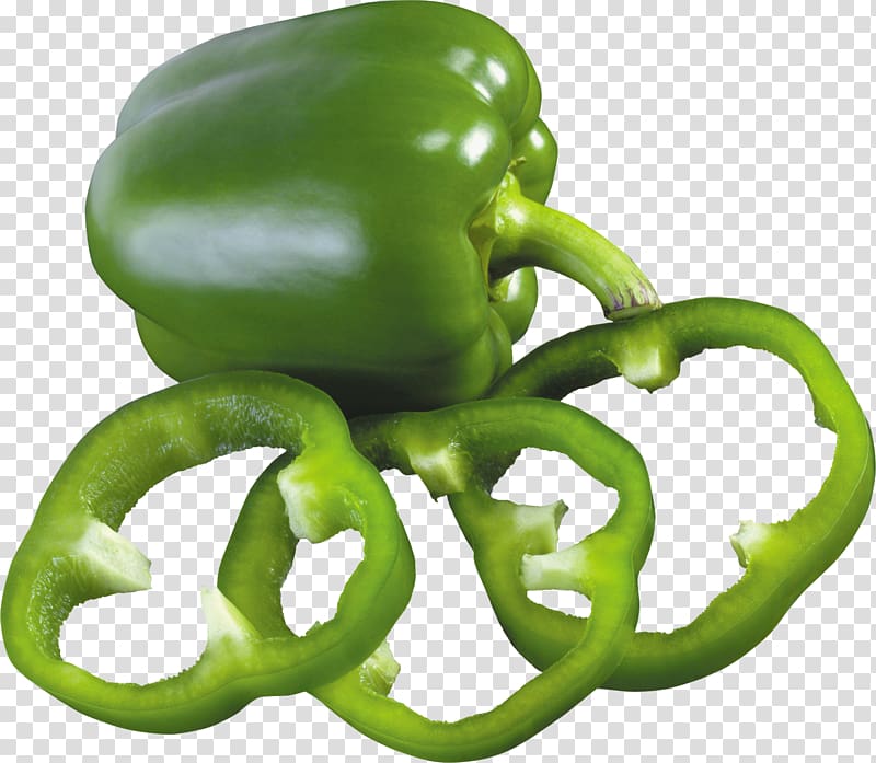 Bell pepper Chili pepper Vegetable, Green pepper transparent background PNG clipart