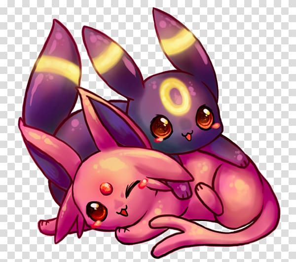 Espeon Umbreon Chibi Eevee Pokémon, Chibi transparent background PNG clipart