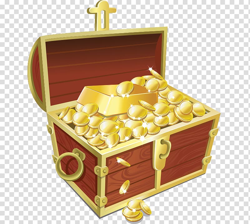 Gold bar Coin Buried treasure, 3d stereoscopic money transparent background PNG clipart
