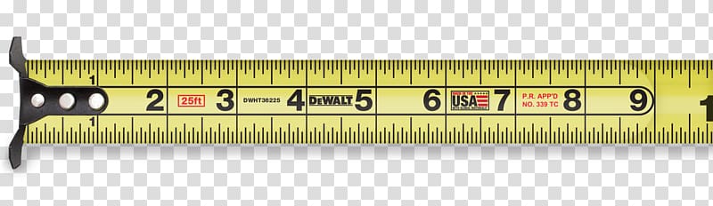 Tape Measures Measurement Stanley Hand Tools DeWalt, measure transparent background PNG clipart