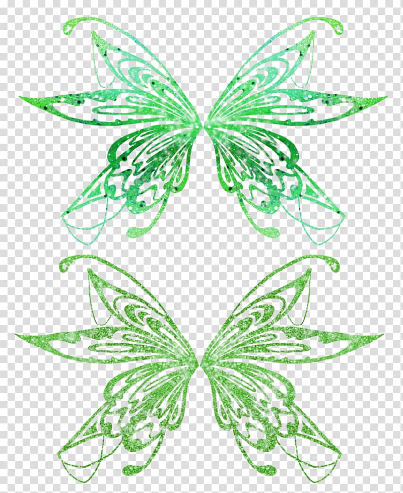 Monarch butterfly Butterflix Fan art, green fairy wings transparent background PNG clipart