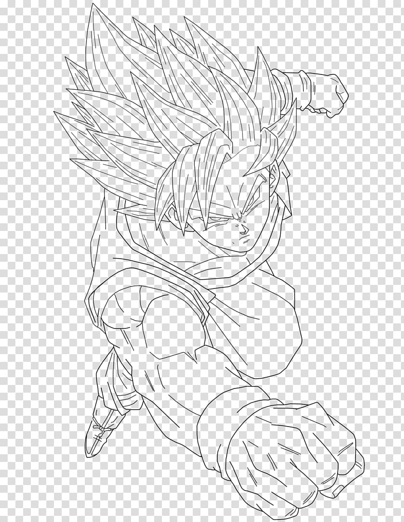 Goku head sketch I drew : r/dbz