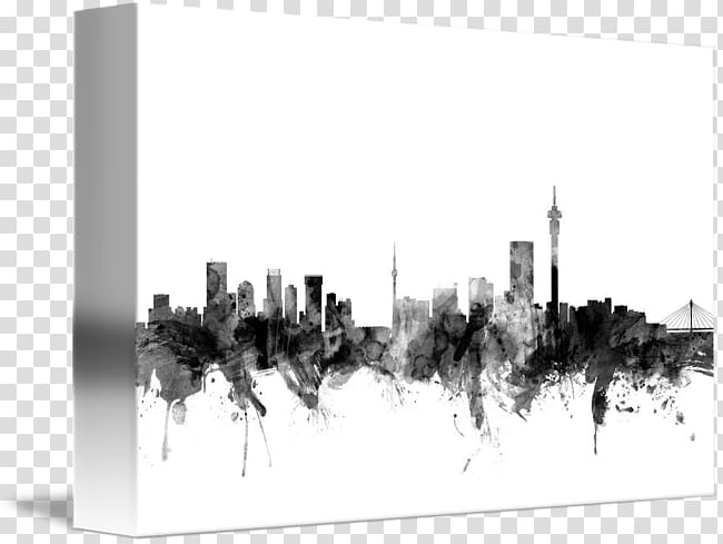 Johannesburg Canvas print Gallery wrap Art, johannesburg skyline transparent background PNG clipart