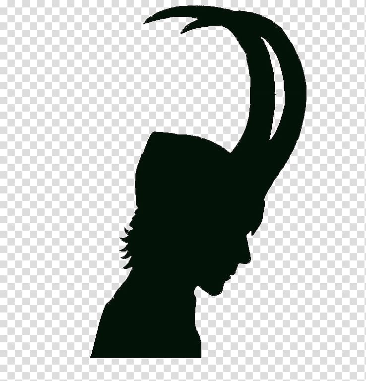 Loki Thor Clint Barton Silhouette, loki transparent background PNG clipart