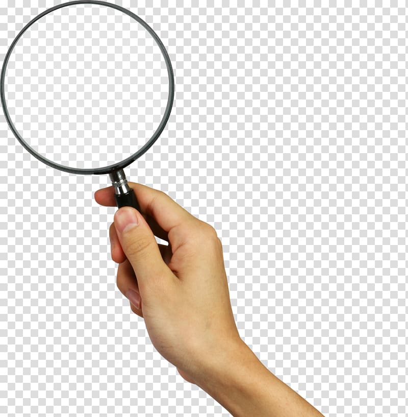 holding a magnifying glass transparent background PNG clipart