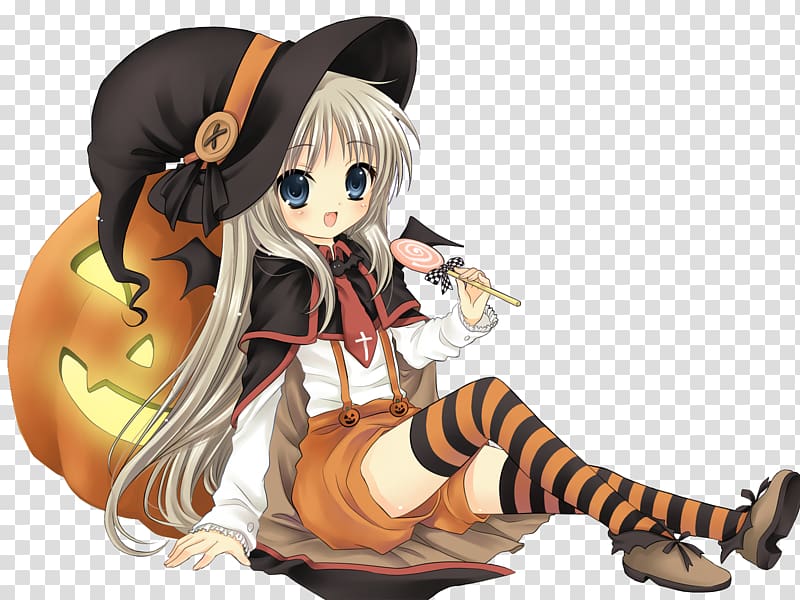 Halloween film series Anime Lolicon, witch transparent background PNG clipart