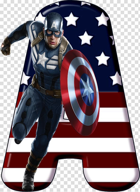 Captain America Black Widow Alphabet Iron Man Letter, captain america transparent background PNG clipart