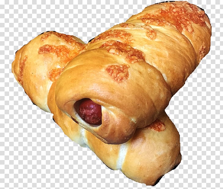Croissant Sausage roll Breakfast Pigs in a blanket Pain au chocolat, Sausage Roll transparent background PNG clipart