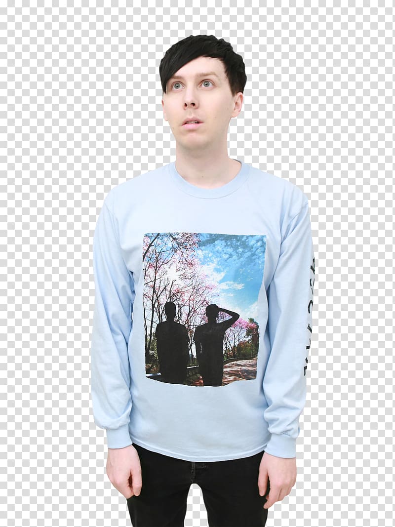 Dan Howell T-shirt Dan and Phil YouTuber Author, T-shirt transparent background PNG clipart