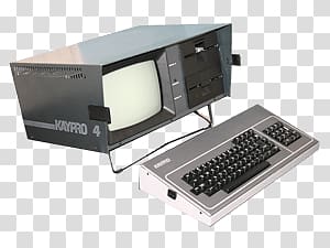black and gray Kaypro 4 industrial machine, Kaypro 4 Computer transparent background PNG clipart