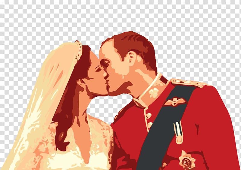 Clarence House Wedding of Prince William and Catherine Middleton Free British Royal Family, Kissing transparent background PNG clipart
