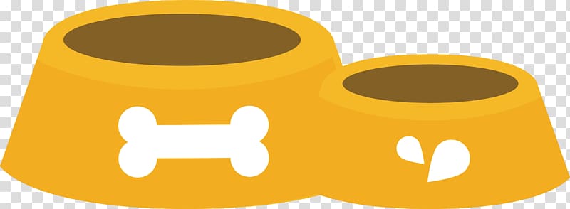 two orange pet bowls art, Dog Pet, yellow dog food bowl transparent background PNG clipart