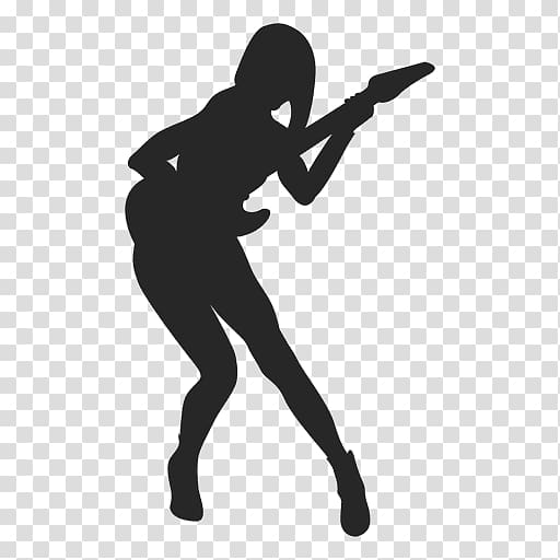 Silhouette Electric guitar Drawing Musician, girl playing the violin transparent background PNG clipart