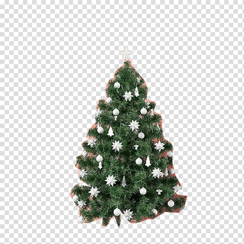 Christmas tree Christmas ornament Christmas lights Illustration, Christmas tree covered with snow transparent background PNG clipart
