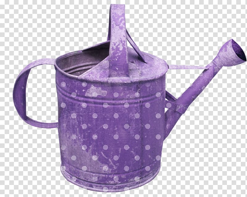 Watering can Garden, Purple watering can transparent background PNG clipart