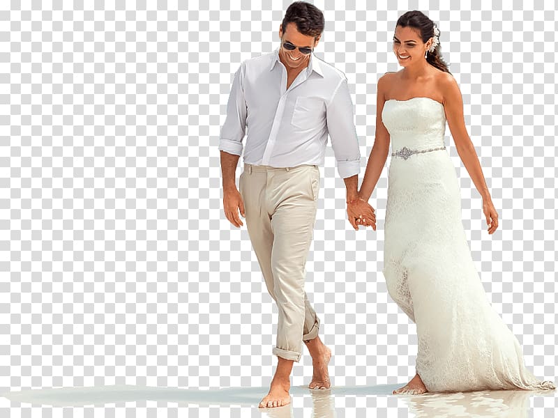 Wedding dress All-inclusive resort Honeymoon, couple transparent background PNG clipart