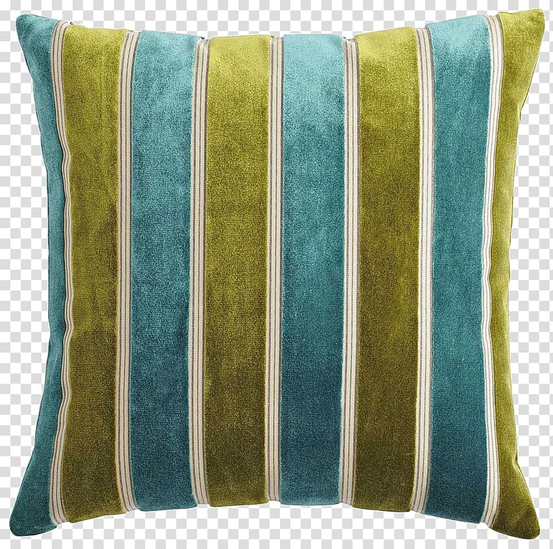 Throw pillow Cushion Couch Teal, Striped Pillow transparent background PNG clipart