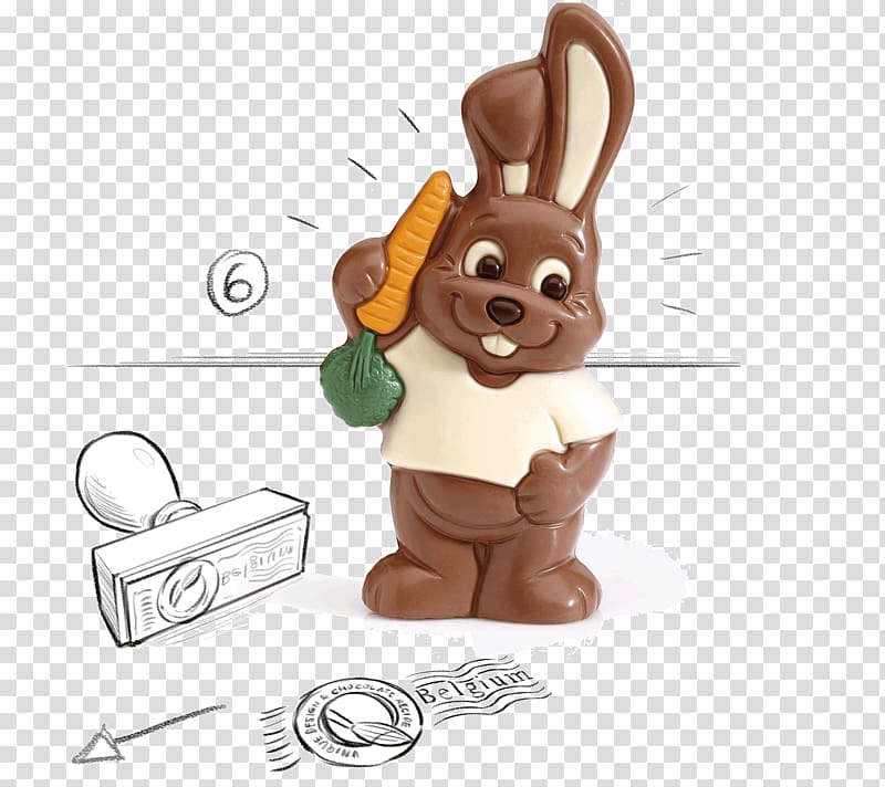 Easter Bunny Tiny Rails Chocolate Rabbit, chocolate transparent background PNG clipart