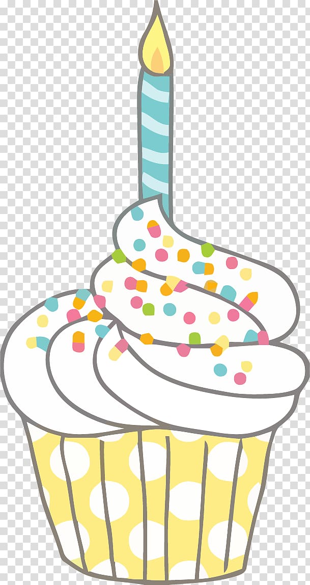 cupcake illustration, Cupcake Birthday cake , doodle transparent background PNG clipart