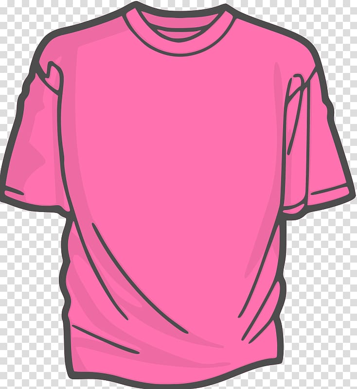 T-shirt Pink , Solid transparent background PNG clipart