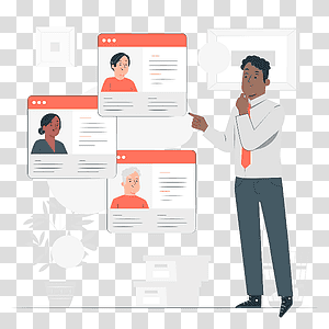 illustration, Profiling, profile, job, search, candidate, hiring, choice, human resources transparent background PNG clipart thumbnail
