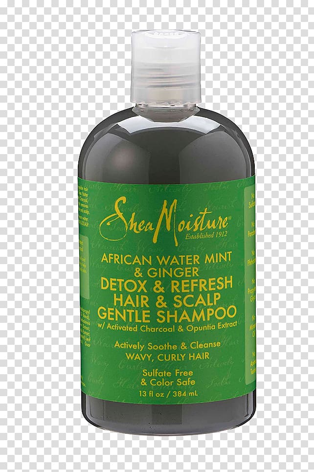 SheaMoisture African Water Mint & Ginger Detox Hair & Scalp Gentle Shampoo Shea Moisture Shea butter Hair conditioner, shampoo transparent background PNG clipart