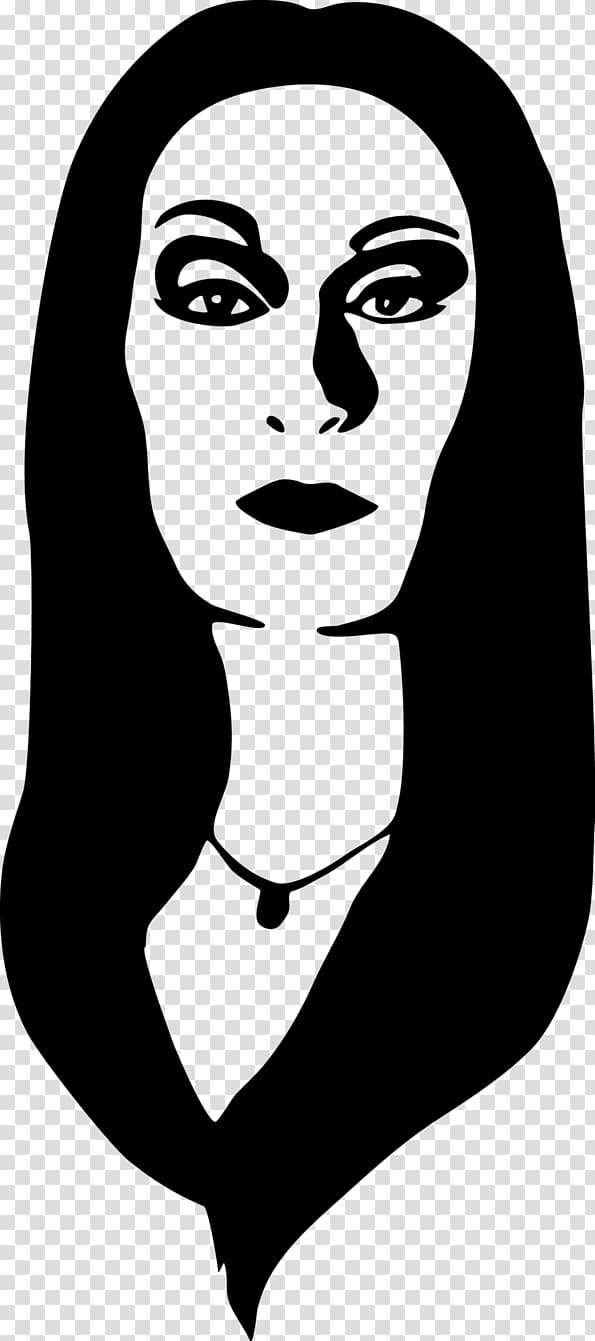 woman's face illustration, Morticia Addams The Addams Family Gomez Addams Wednesday Addams Female, addams family transparent background PNG clipart