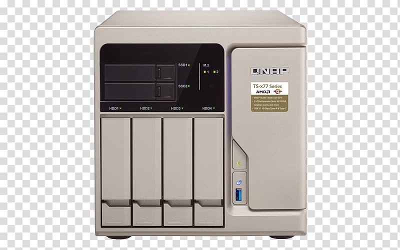 QNAP Systems, Inc. Network Storage Systems QNAP TS-877 6-Bay Diskless NAS Server, SATA 6Gb/s Ryzen Multi-core processor, enterprise poster transparent background PNG clipart