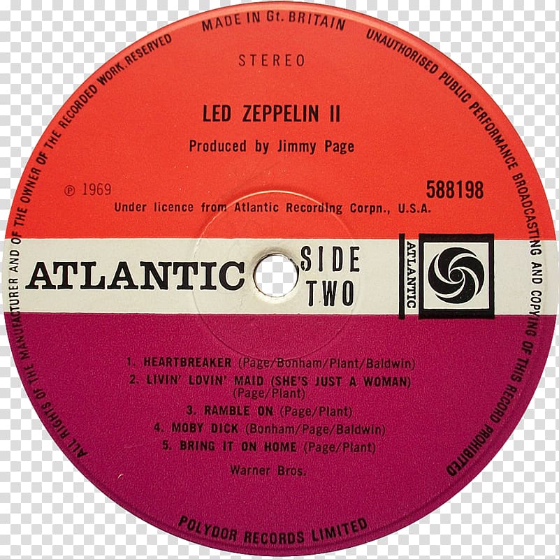 Led Zeppelin IV Phonograph record Led Zeppelin II Album, rock transparent background PNG clipart