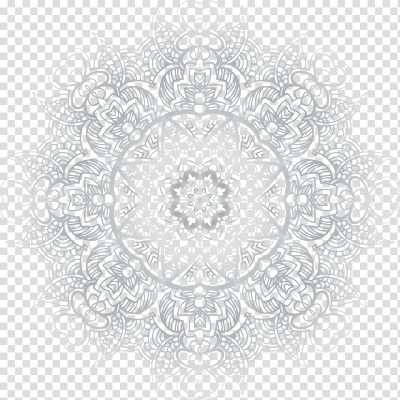 White Textile Circle Pattern, Hand painted gray circle transparent background PNG clipart