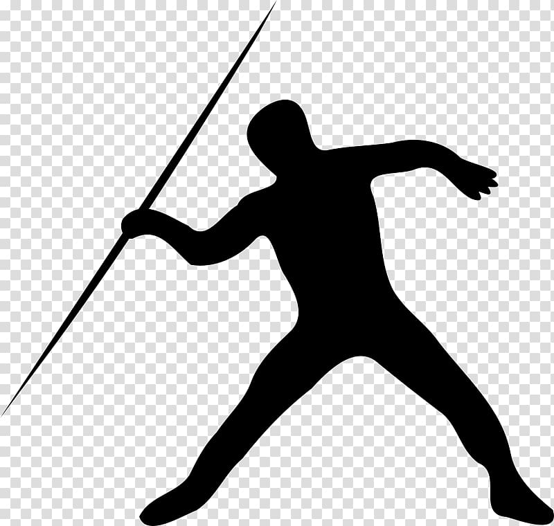 Javelin throw Track & Field Sport, sports silhouettes transparent background PNG clipart