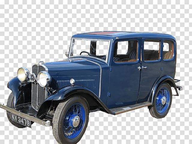 classic blue car, Oldtimer Dark Blue transparent background PNG clipart