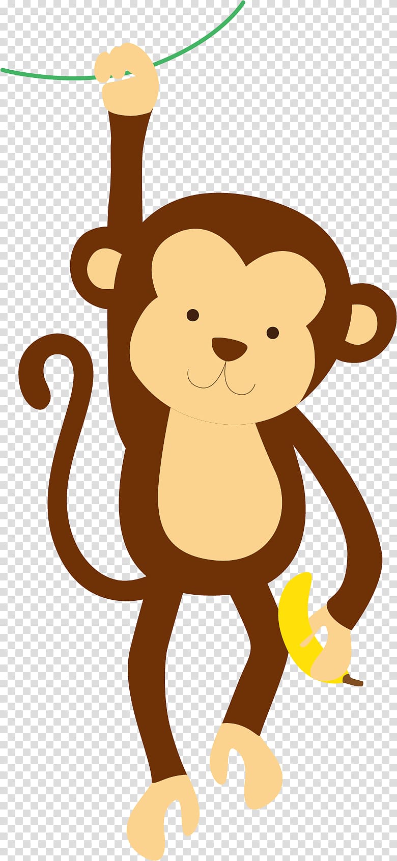 brown monkey illustration, Giraffe Pony Monkey Cuteness, Take the monkey of banana transparent background PNG clipart