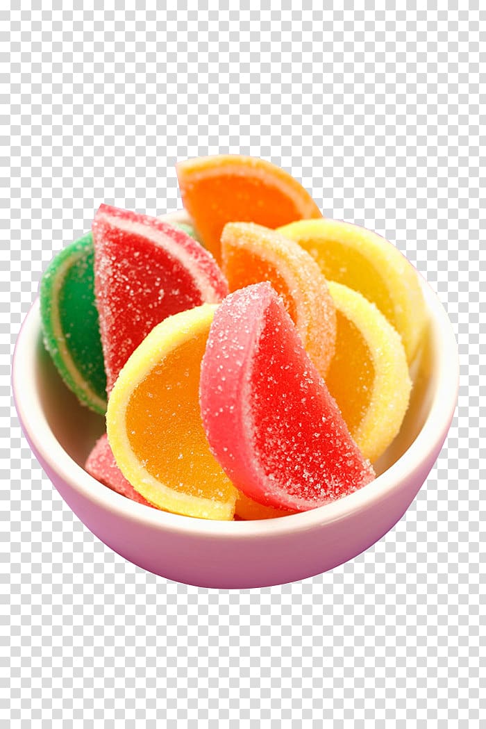 Gumdrop Gummi candy Gelatin dessert Lollipop, Watermelon candy bowl transparent background PNG clipart