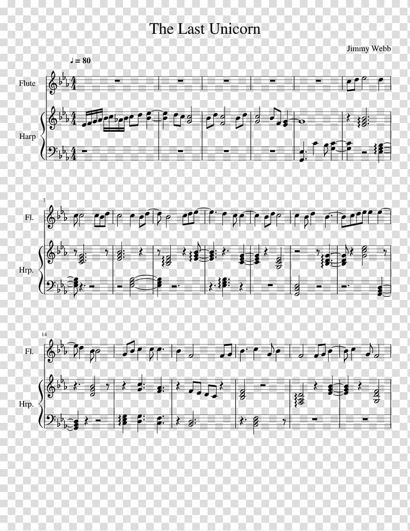 Sheet Music Flute The Last Unicorn MuseScore, sheet music transparent background PNG clipart
