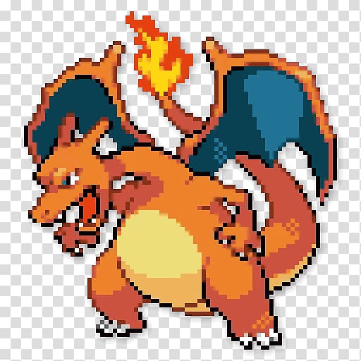 Pokémon FireRed and LeafGreen Pokémon Red and Blue Charizard Sprite Pokémon universe, sprite transparent background PNG clipart
