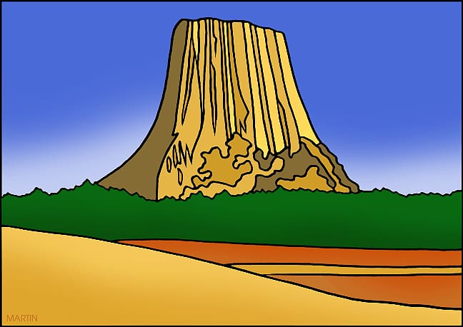 Devils Tower , Wyoming transparent background PNG clipart