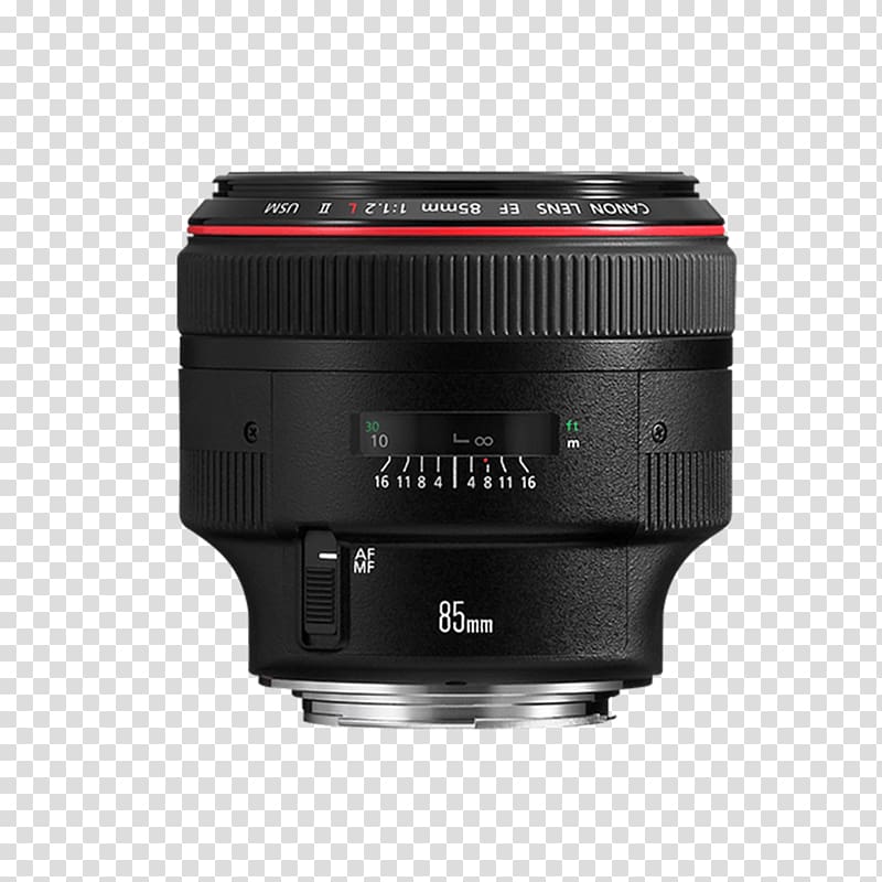 Canon EF lens mount Canon EOS Canon EF 85mm lens Camera lens Canon L lens, camera lens transparent background PNG clipart