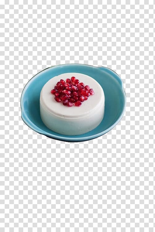 Coconut cake Milk Cream Adzuki bean Pastry, Pomegranate red bean cake transparent background PNG clipart