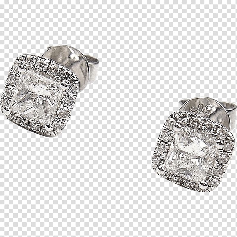 Earring Jewellery Gold Diamond Princess cut, Jewellery transparent background PNG clipart