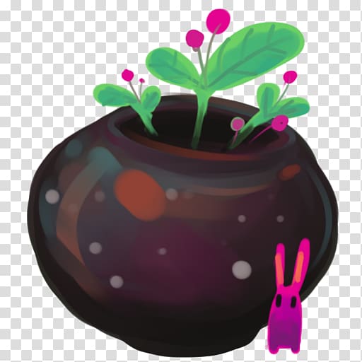 plant in pot sticker, plant flowerpot magenta, Bin Empty transparent background PNG clipart