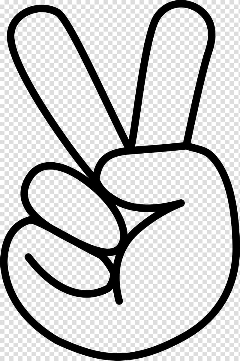 V sign Peace symbols Drawing, hand transparent background PNG clipart