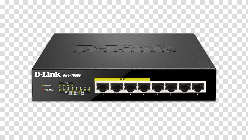 Power over Ethernet Network switch Gigabit Ethernet Ethernet hub, switch transparent background PNG clipart