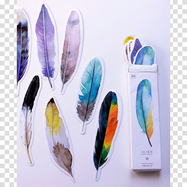 Bookmark Feather Parakeet Pet Material, feather material transparent background PNG clipart